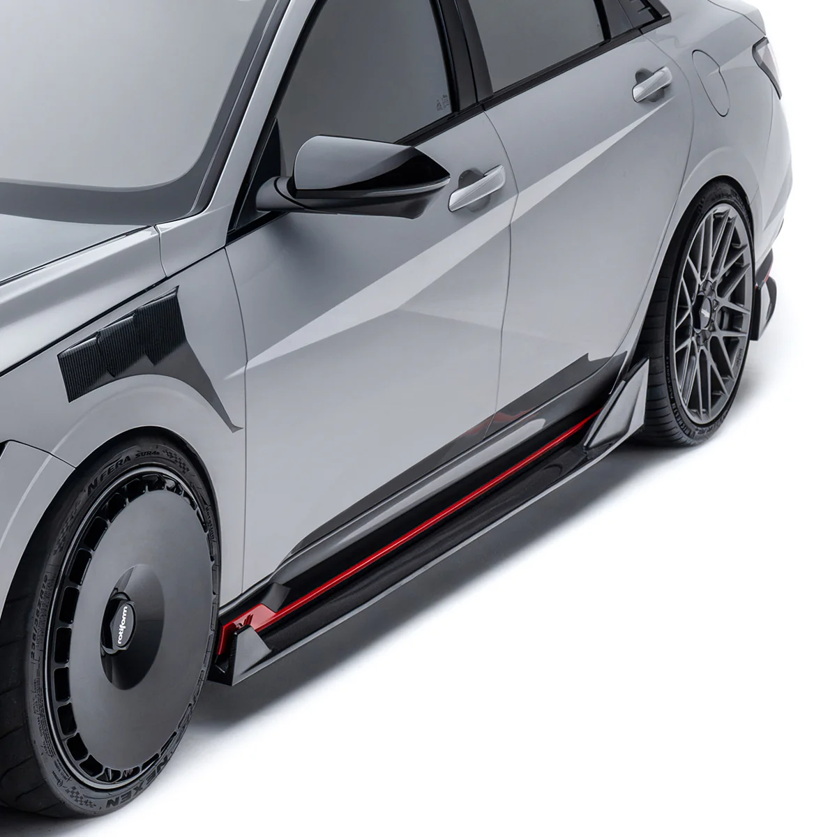 HYUNDAI ELANTRA N PE FINAL EDITION CARBON FIBER SIDE SKIRTS - Image 2