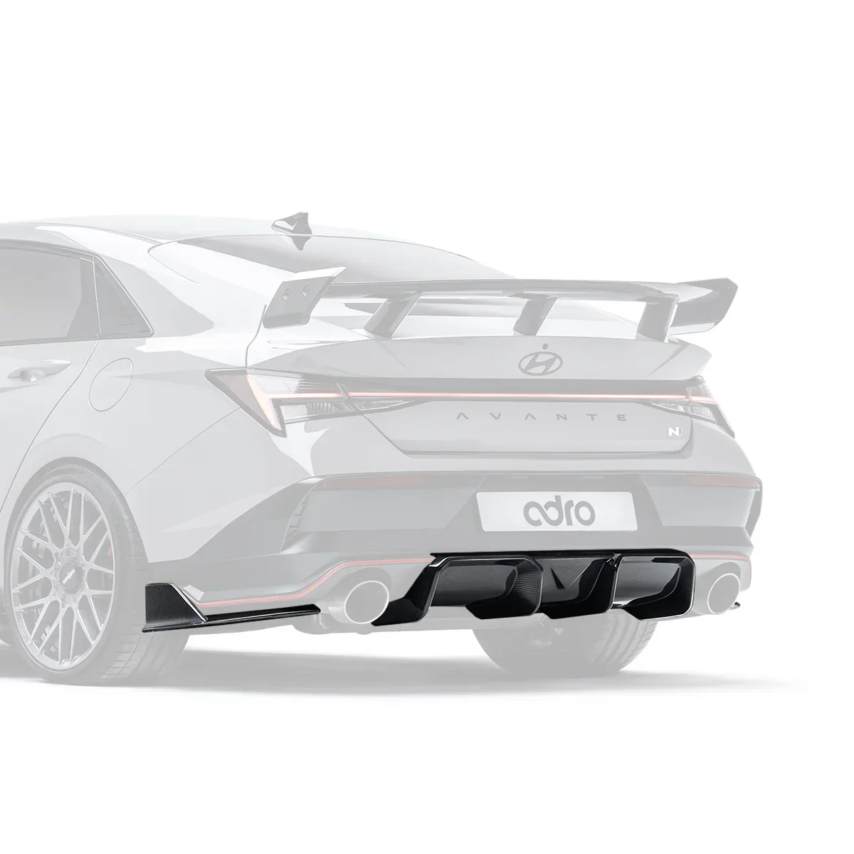 HYUNDAI ELANTRA N PE CARBON FIBER REAR DIFFUSER