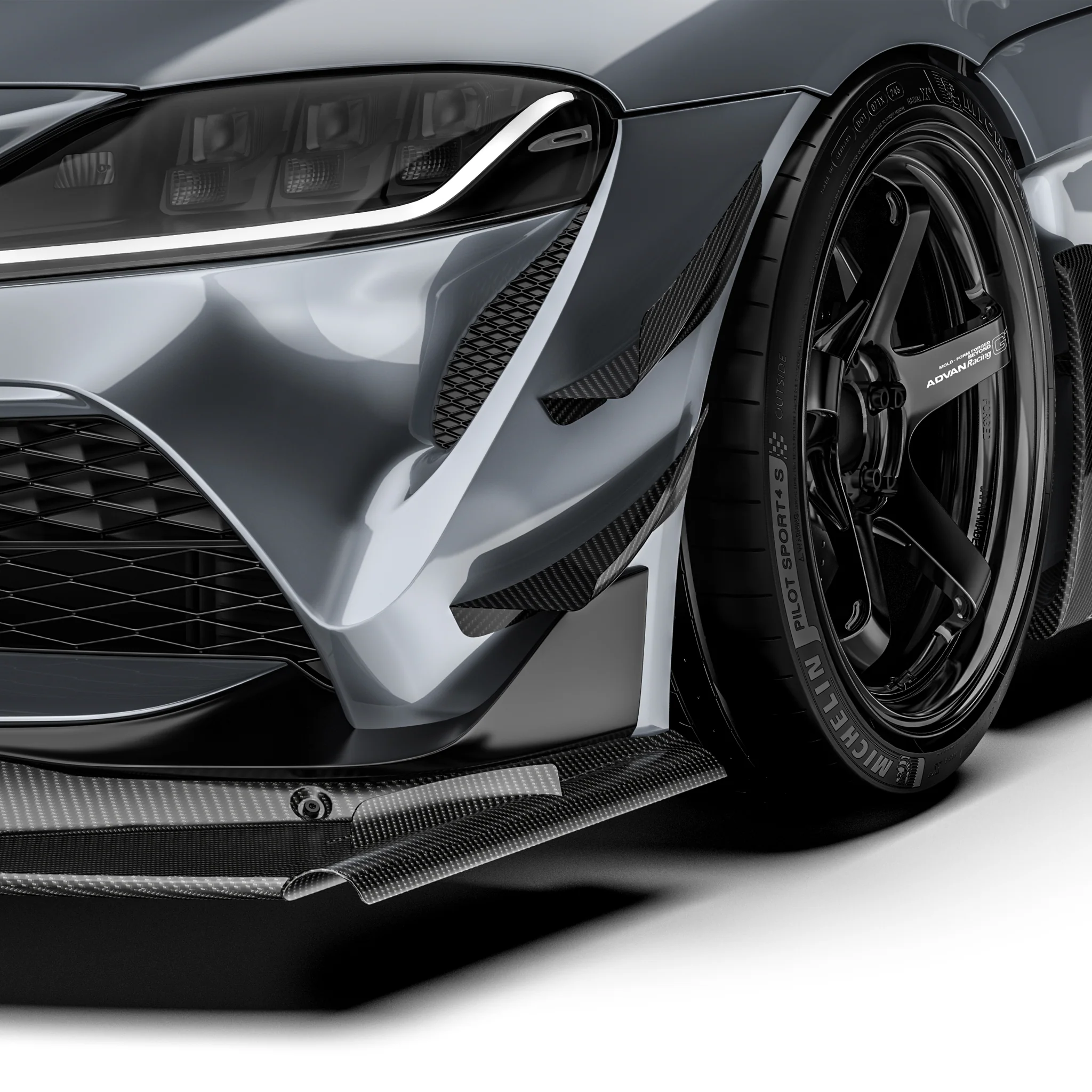 TOYOTA GR SUPRA PREPREG RACE CANARDS (STOCK BUMPER) - Image 2